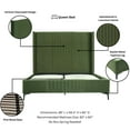 thumbnail image 4 of Manhattan Comfort Promenade Queen-Size Bed made from Solid Wood in Moss Green, 4 of 10