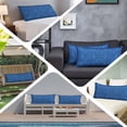thumbnail image 6 of Boho Blue Throw Pillow Covers, Ethnic Vintage Abstract Tribal Floral Art Soft Breathable Pillow Cases with Invisible Zipper for Sleeping, Long Body Pillowcases for Couch Bed Sofa Chair 20x54 Inches, 6 of 9