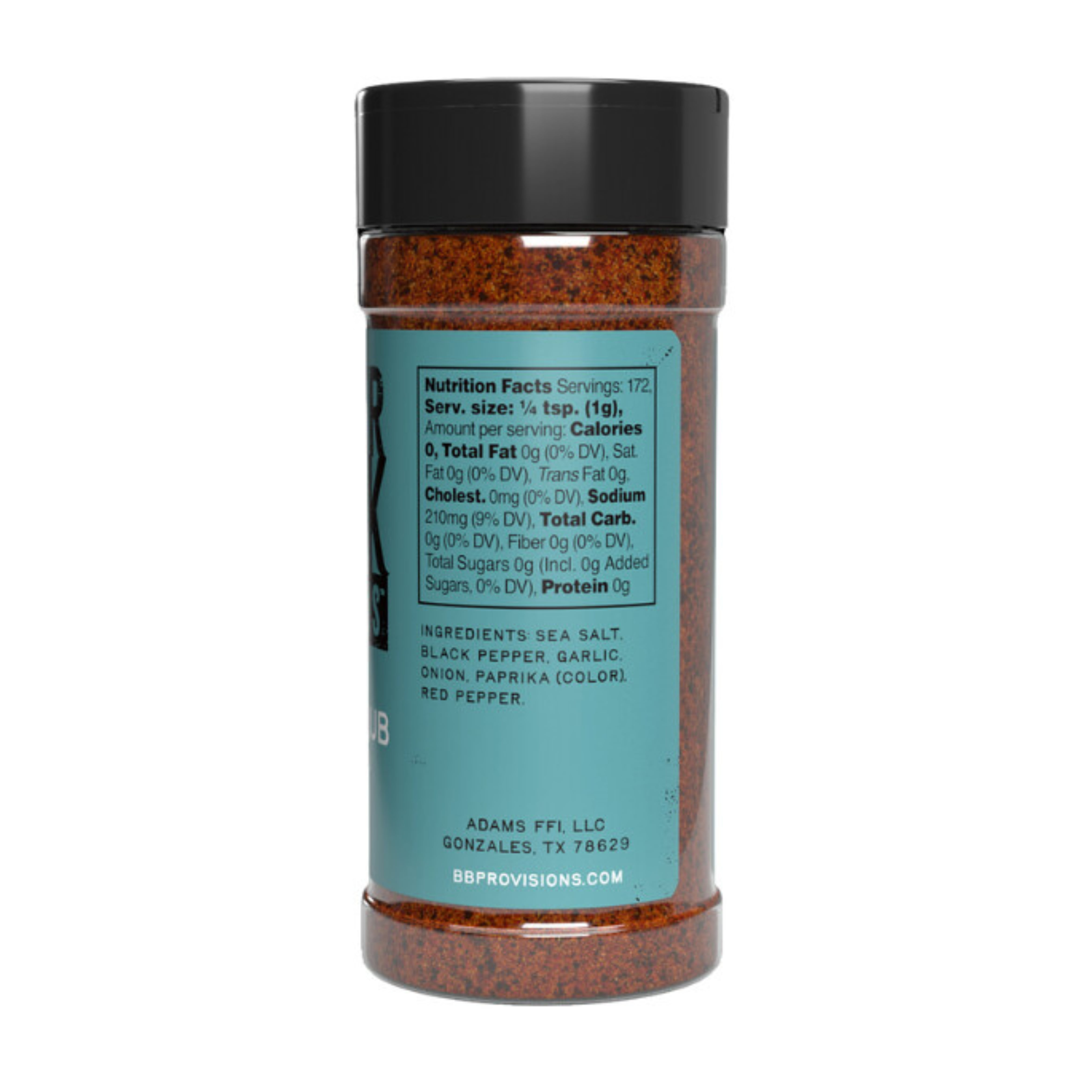 Butcher Block Provisions Texas BBQ Rub, 6.1oz, 172g, Flip Top Lid- Sift and Pour