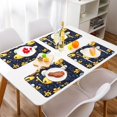 thumbnail image 2 of Wobogo Cute Cartoon Bumble Bee Pattern Placemats Coasters Set of 1 Heat-resistant Non-slip Easy to Clean Square Dinner Plate Mat, 2 of 8