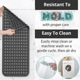 thumbnail image 3 of Bath Mats for Tubs Slip Resistant Bathtub Mat with Suction Cups for Shower Mat 16 x 35 Extra Long Rubber Bathroom Mat for Tub, Drain Holes, Machine Washable,Black, 3 of 8