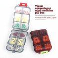 thumbnail image 2 of Caja de pastillas de 12 rejillas, práctico dispensador de pastillas para viajes, organizador de pastillas, pastillero para tabletas, contenedor, divisores de medicamentos, 2 of 5