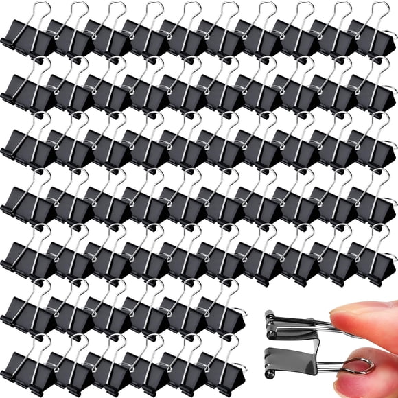 Clip de Carpeta TINSKY 300 Piezas Mediano 32mm Metal Negro