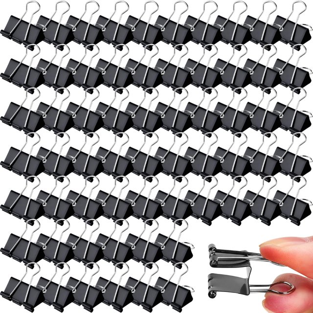 Clip de Carpeta TINSKY 300 Piezas Mediano 32mm Metal Negro