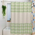 thumbnail image 3 of Shower Curtains for Bathroom-36"x72",Sage Green Buffalo Plaid Waterproof Bath Curtain Grommet Shower Curtain Set with Hooks, 3 of 9