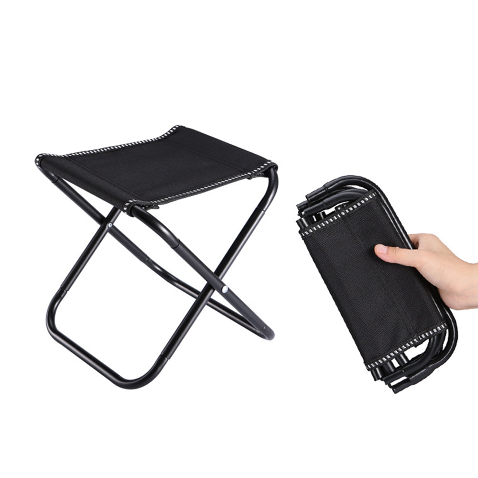 Hapeisy Camping Folding Stool, Mini Outdoor Collapsible Slacker Chairs