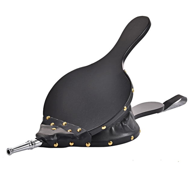 Soufflet de Cheminée pour Camping Barbecue Extérieur Pompe à Main Ventilateur de Cheminée de Cuisson Intérieur avec Sangle de Suspension