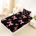 thumbnail image 4 of Erosebridal Cute Ribbon Bow Twin Sheet Sets 3pcs for Girls,Teens Women Flying Butterfly Bedding,Breathable Home Decor, 4 of 5
