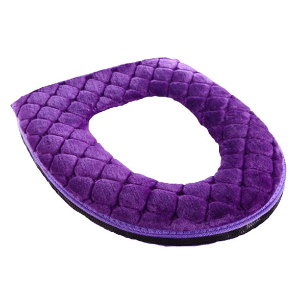 TIELUTT Warm Zipper Bathroom Toilet Seat Mat Cushion Winter Soft Closestool Bath Board Shower Bath Mats for Bathroom round Rubber Bath Mats for Bathroom Floor Bath Rug Large Oval Bath Mats for Bathro