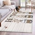 thumbnail image 2 of Non-Slip Rug Pad Rugs Sweet Home Cotton Butterfly Rectangle Area Rugs 3x5Ft Soft Carpet Pads for Living Room Kids Room, Vintage Bottle on Wood, 2 of 9