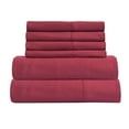 thumbnail image 4 of JML Full Sheet Set - 6 Piece Bed Sheets for Full Size Bed, Extra Soft Brushed Microfiber Full Size Sheets, Hotel Luxury 14" Deep Pocket Burgundy Sheets, 4 of 5