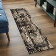 thumbnail image 4 of Brown Western Farmhouse Kitchen Runner Rug 2x6 Washable Runners for Hallway Non Slip Vintage Cowboys Cactus Large Area Rug Indoor Floor Carpet for Bathroom Laundry Entryway Bedroom Living Room, 4 of 8