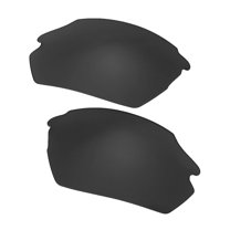 Walleva Black Mr. Shield Polarized Replacement Lenses for Smith Parallel Max Sunglasses