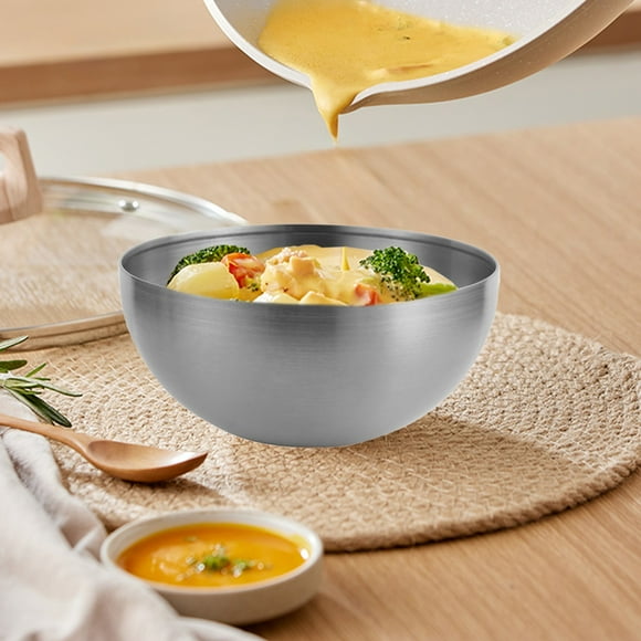 Dvkptbk Stainless Steel Bowl Stainless Steel Mixing Bowl Metal Bowl for Mixing Large Stainless Steel Bowl for Salad Kitchen Utensils & Gadgets