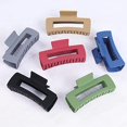 thumbnail image 6 of Genwiss 4 Inch Large Rectangular Hair Clips for Thick Hair, 6 Pcs Nonslip Acrylic Banana Jaw Clips, 6 of 8