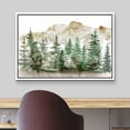 thumbnail image 3 of wall26 Framed Canvas Print Wall Art Watercolor Mountain Forest Landscape Nature Wilderness Illustrations Modern Rustic Scenic Colorful for Living Room, Bedroom, Office - 16"x24"White, 3 of 7
