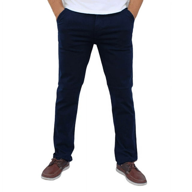 Pantalón de gabardina stretch John Silver Corte recto color azul marino