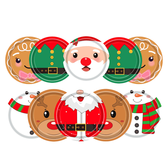 30pcs Festive Christmas Party Tableware Set - 9" & 7" Snowman Themed Paper Plates and Cups with "Merry Christmas" Design, Food-Safe Paper for Holiday Celebrations, Christmas Decorations