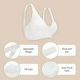 thumbnail image 4 of Womens Wireless Bras Deep V Seamless Push Up Full Coverage Bras For Women No Underwire Everyday Bra Bralette Supportive Tshirt Bra White 2XL, 4 of 5