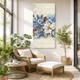 thumbnail image 6 of Canvas Wall Art, Blue Poinsettia Christmas Framed Canvas Prints for Living Room Bedroom, Xmas Botanical Balls Snowflake Retro Gallery Wrapped Wall Decor for Home Office, Gifts, 40"x60" Ship Next Day, 6 of 9
