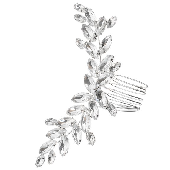 UPOUART Metal Hair Comb with Rhinestone Design for Elegant Bridal Hair Styling