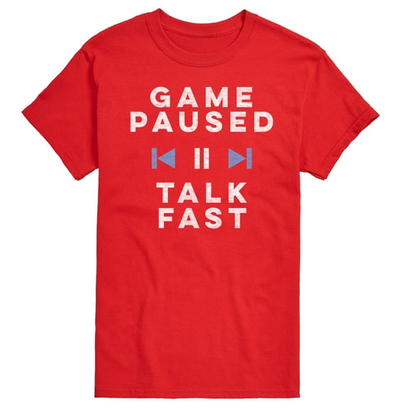 Instant Message - Game Paused Talk Fast - Men's Short Sleeve Graphic T-Shirt