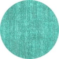 thumbnail image 1 of Ahgly Company Indoor Round Oriental Turquoise Blue Industrial Area Rugs, 5' Round, 1 of 4