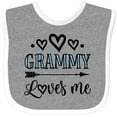 thumbnail image 3 of Inktastic My Grammy Loves Me Grandchild Girls Baby Bib, 3 of 4