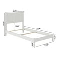 thumbnail image 4 of Madison Twin Solid Wood Foundation Bed in White, 4 of 5