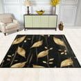 thumbnail image 3 of 80x58in Area Rug for Living Room Non-Slip Carpet Soft and Washable Floor Mat for Home Comfort Delicate Gold Leaf Pattern, 3 of 7