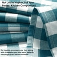 thumbnail image 4 of HEIRLOOM COMFORT Gingham Check Cloth Napkins Set of 6, 18x18 Inch, 100% Cotton, Reusable & Washable, Durable, Absorbent Fabric for Dinner Parties, Wedding, Dining Napkin, Teal Green, 4 of 6