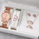 thumbnail image 5 of Set Regalo Mujer Reloj Collar Anillo Aretes Oro Rosa, 5 of 5