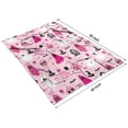 thumbnail image 4 of Halloween Pink Ghosts and Witchy Elements Blanket,Comfortable Soft Lamb Wool Throw Blanket,All Season,Warm Lightweight Blankets for Sofa Bed Couch Living Room Chair,40"x50", 4 of 4