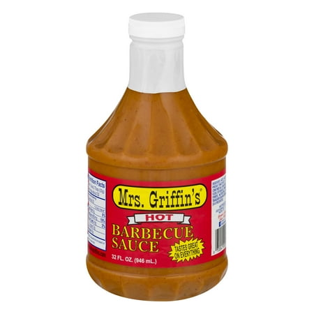 (2 Pack) Mrs. Griffin Hot Barbecue Sauce 32 fl. oz. Bottle (2 pack)