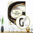 thumbnail image 3 of Designart "Circle of Golden Glamour II" Abstract Marble Mirror Wall Decor - Modern White Abstract Mirror Wall Art For Bathroom - 32" x 24" Inch, 3 of 5