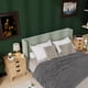 thumbnail image 4 of VERDALAY Mesita de noche, mesita con 3 cajones y patas de madera maciza resistentes, mesita auxiliar de madera con tiradores metálicos para dormitorio infantil, salón, dormitorio, pasillo, muebles, 4 of 9