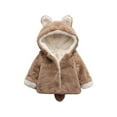 thumbnail image 3 of PatPat Baby / Toddler Baby Adorable Ear Decor Solid Hooded Coat(Baby boys＆Baby girls),Clearance, 3 of 10
