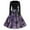 08-Purple, variant on Halloween Costumes Women,Halloween Bat Tree Print Dress: Spooky Festive Long Sleeve A - Line Gown for Party Wear, Seasonal Style & Witchy Charm Black XXXXL