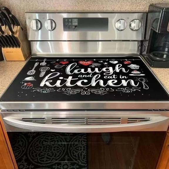 KRONDO Extra-Large Silicone Stove Top Cover Protector - Heat Resistant Non-Slip Mat for Glass Electric Stoves, Easy Clean Kitchen Drying Mat (28" x 20")