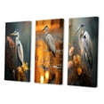 thumbnail image 3 of Designart "Wildlife Photography White Heron Portrait II" Animals Heron Wall Art Set Of 3 - Heron White Canvas Set For Living Room Decor, 3 of 6