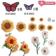 thumbnail image 2 of Parche bordado para planchar para ropa, 35 piezas, juego de parches para planchar con mariposas y girasoles, decoración bonita bordada de gran tamaño, 2 of 5