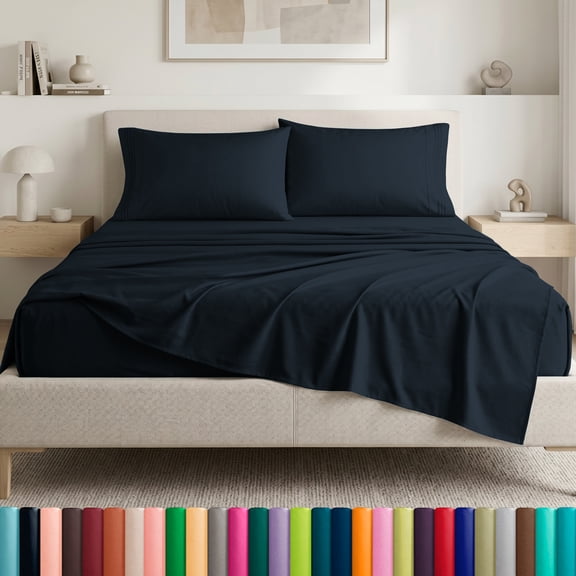 Soft 1500 Series Sheet Set , Queen Black