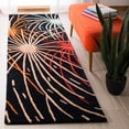 thumbnail image 2 of SAFAVIEH Soho Keller Fire Works Wool Runner Rug, Black/Multi, 2'6" x 8', 2 of 7