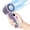 Purple, variant on Handheld Turbo Fan with Ice Cooler, Transparent Design, Dual Airflow, 5000mAh Rechargeable Battery, 6-Speed