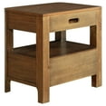 thumbnail image 2 of Rie Nightstand w 2 Drawers and Lower Shelf- Walnut Brown Poplar Wood, 2 of 7