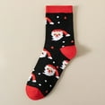 thumbnail image 2 of GDREDA Bas pour Femmes Imprimé Saisonnier Mi-Mollet Chaussettes Décontractées pour Hiver et Automne Confort et Style Rouge Melon D\'eau, Taille Unique, 2 of 3