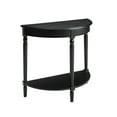 thumbnail image 4 of Convenience Concepts French Country Half-Round Entryway Table with Shelf, Black, 4 of 4