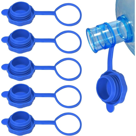 【5 PCS】3 & 5 Gallon Water Jug Cap, Upgrade Reusable Replacement Caps, Non Spill Lids for 55mm Water Bottle