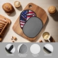 thumbnail image 4 of Pofeuu USA Eagle with Spread Wings Print Silicone Pot Mat Mitten With Hanging Loop Heat Resistant Oven Mitts Non-Slip Bbq Baking Smoking Potholders, 4 of 7