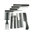 thumbnail image 4 of Techtongda Pro Salon Hair Set Profession Hairdressing Plastic Barbers Brush Combs Set Black 10 pcs, 4 of 14
